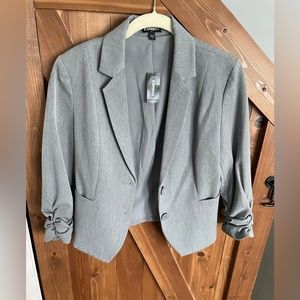 Express Gray Blazer - Scrunched Sleeve Detail - Size 4 - NWT